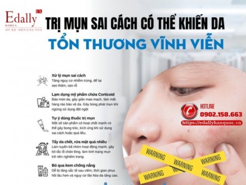 Trị Mụn Sai Cách Có Thể Khiến Da Tổn Thương Vĩnh Viễn