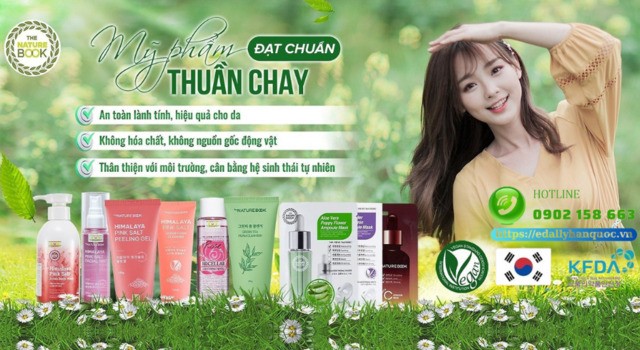 Trung tâm Tinh dầu Thông đỏ Edally BH Hàn Quốc là đơn vị phân phối thương hiệu Mỹ phẩm thuần chay The Nature Book