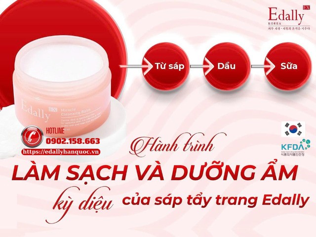 Từ Sáp → Dầu → Sữa: Hành Trình Làm Sạch Và Dưỡng Ẩm Kỳ Diệu Của Sáp Tẩy Trang Edally EX 