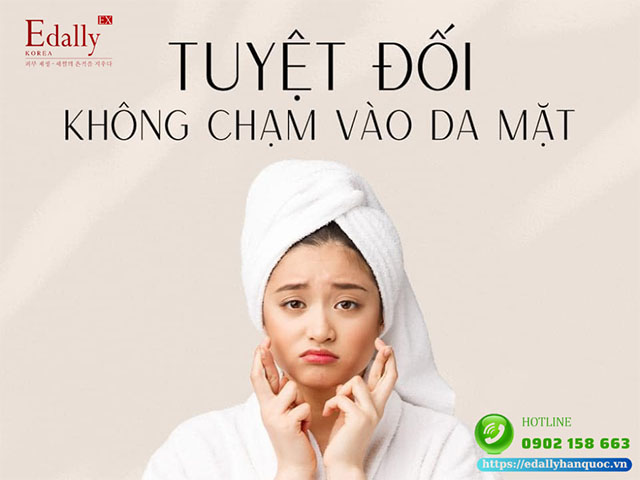 Để cho làn da trắng mịn rạng rỡ phải tuyệt đối không chạm vào da mặt