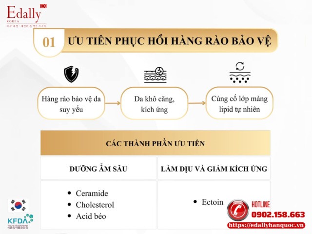 Ưu tiên phục hồi hàng rào bảo vệ da khi treatment vào mùa đông