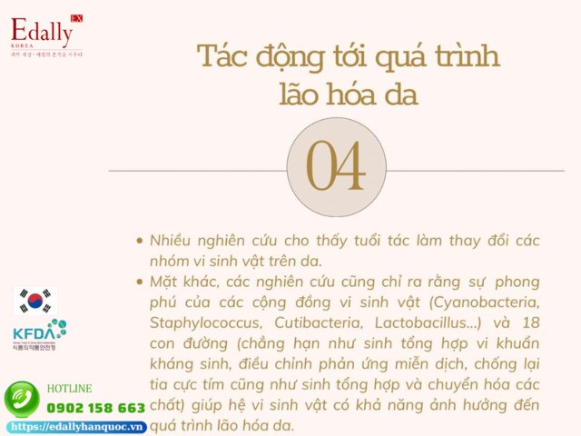 Vai trò của hệ vi sinh vật trên da tác động tới quá trình lão hóa da