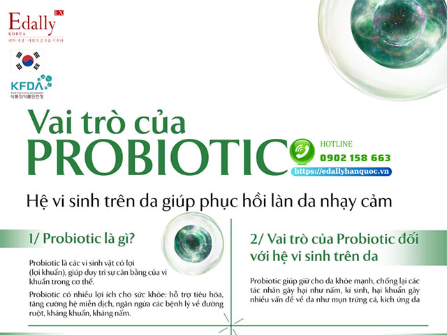 Vai trò của Probiotic - Hệ vi sinh trên da giúp phục hồi làn da nhạy cảm