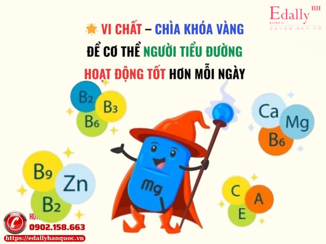 Vi chất là chìa khóa giúp tăng sức đề kháng, giảm tình trạng mệt mỏi, hỗ trợ người tiểu đường tăng cân