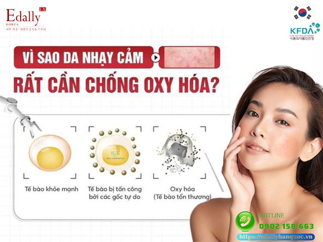 Vì sao da nhạy cảm rất cần chống oxy hóa?