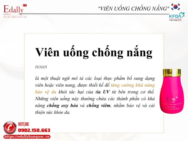 Viên uống chống nắng là gì?