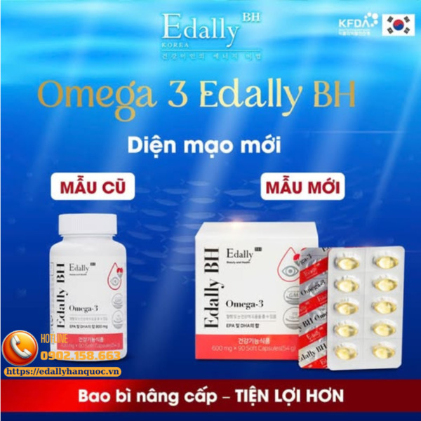 Viên uống Omega-3 Edally BH Hàn Quốc nhập khẩu chính hãng Viên uống Omega-3 Edally BH Hàn Quốc nhập khẩu chính hãng
