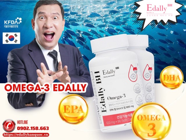 Viên uống Omega-3 Edally - Dưỡng chất thiết yếu bảo vệ tim mạch và quản lý mỡ máu