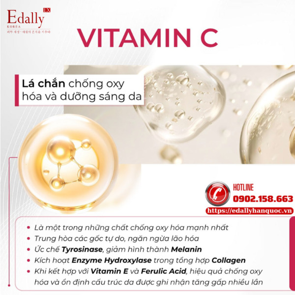 Vitamin C trong skincare - Lá chắn chống oxy hóa và sáng da bền vững