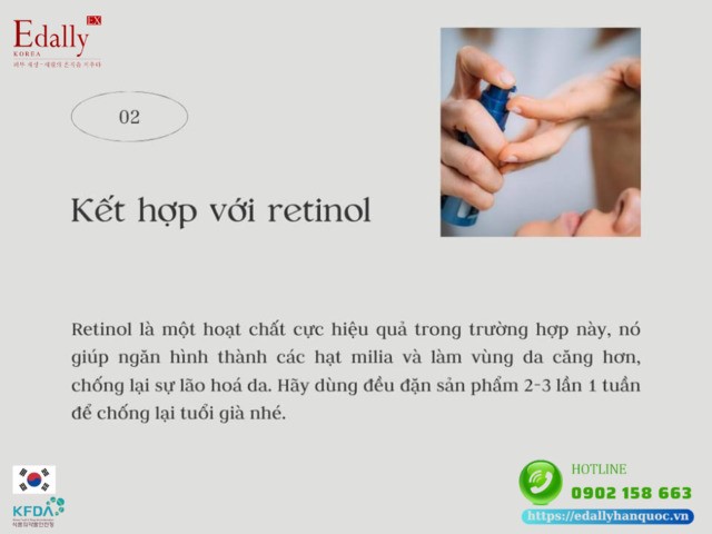 Điều trị mụn hạt kê (hạt milia) dưới mắt bằng Retinol