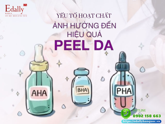 Yếu tố hoạt chất trong sản phẩm peel ảnh hưởng đến hiệu quả peel da